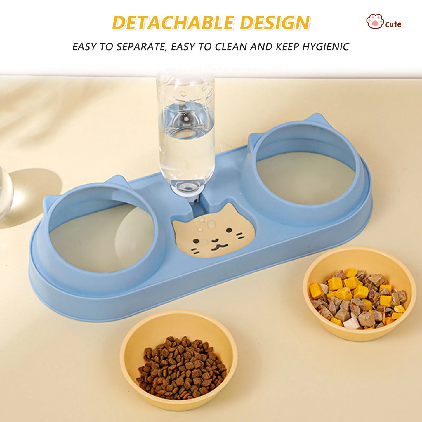 Pet Cat Bowl Automatic Feeder