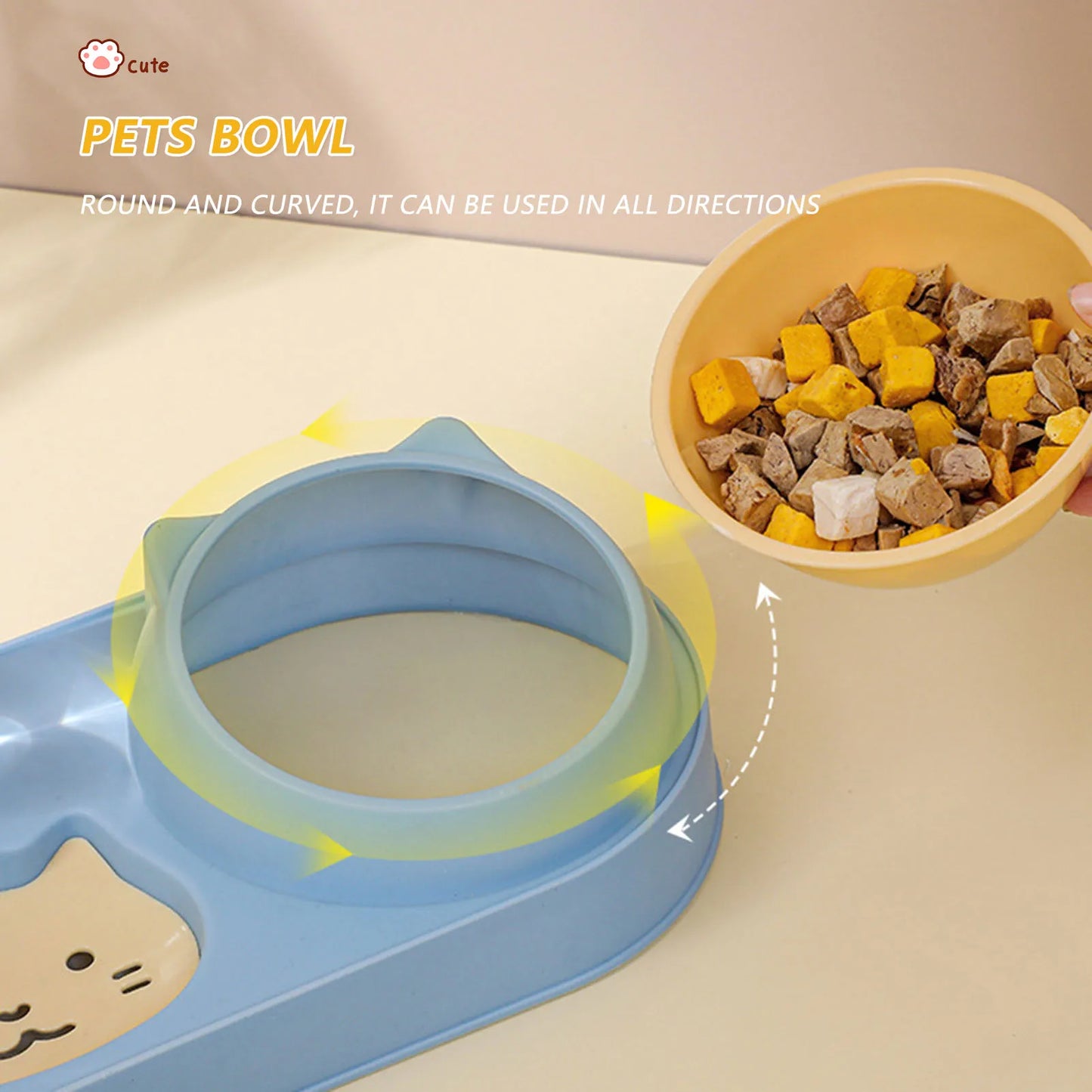 Pet Cat Bowl Automatic Feeder